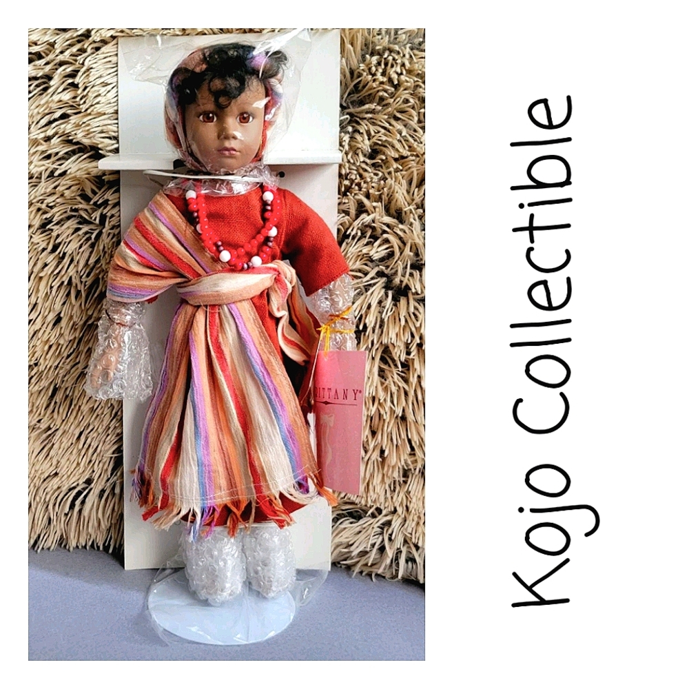 GORGEOUS PORCELIAN DOLL "KOJO" BY BRITTANY - NWT